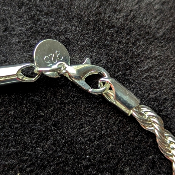 Sterling Silver 925 Rope Bracelet Quiet Luxury Minimalist Classy - Picture 4 of 5